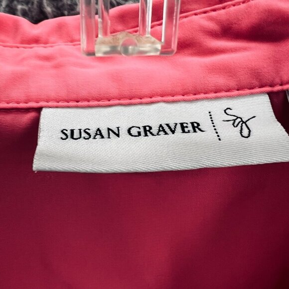 Susan Graver Women Top Small Pink Long Sleeve Button Front‎ Shirt - Picture 6 of 12